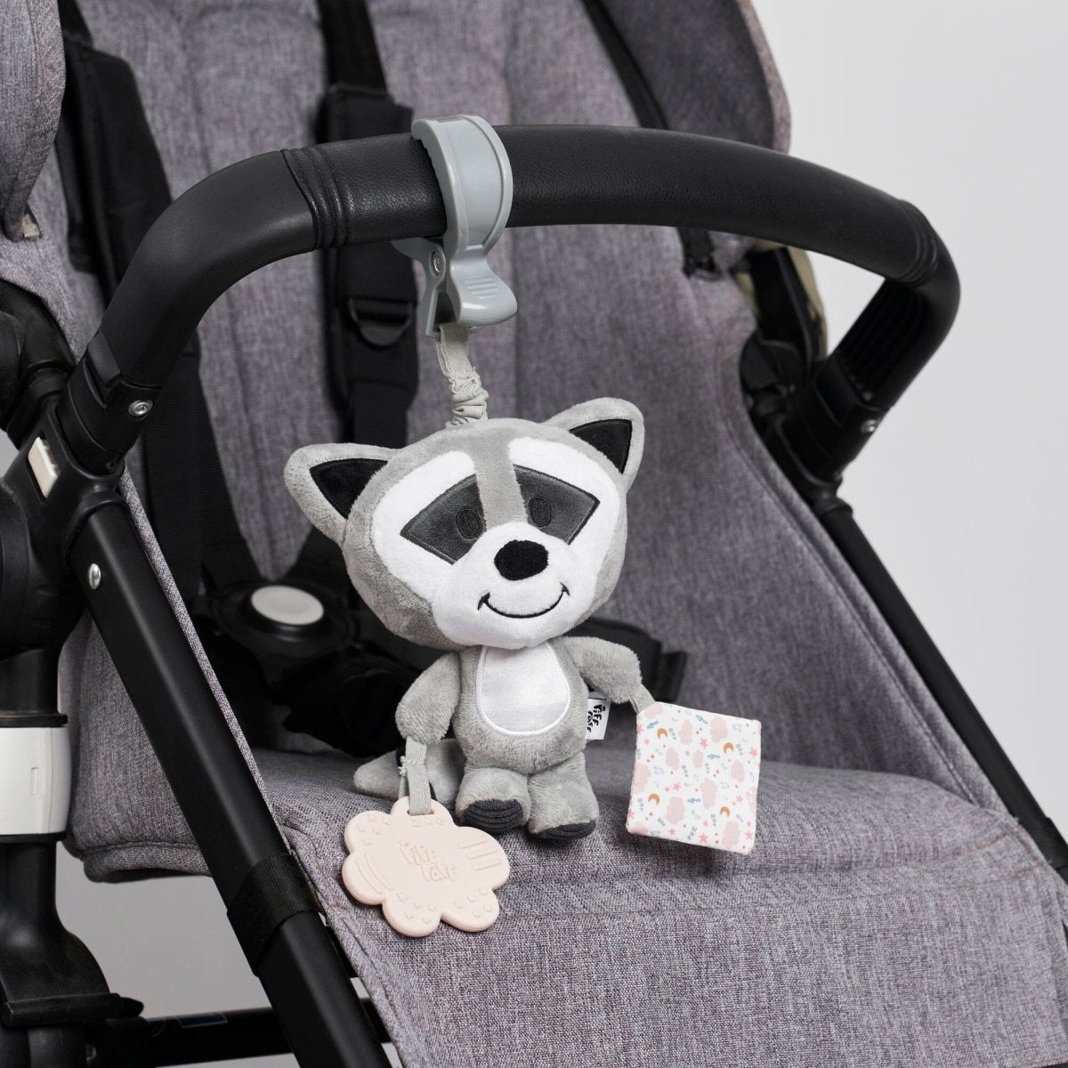 Sensory Pram Toy - Bandit The Raccoon - Riff Raff Baby UK