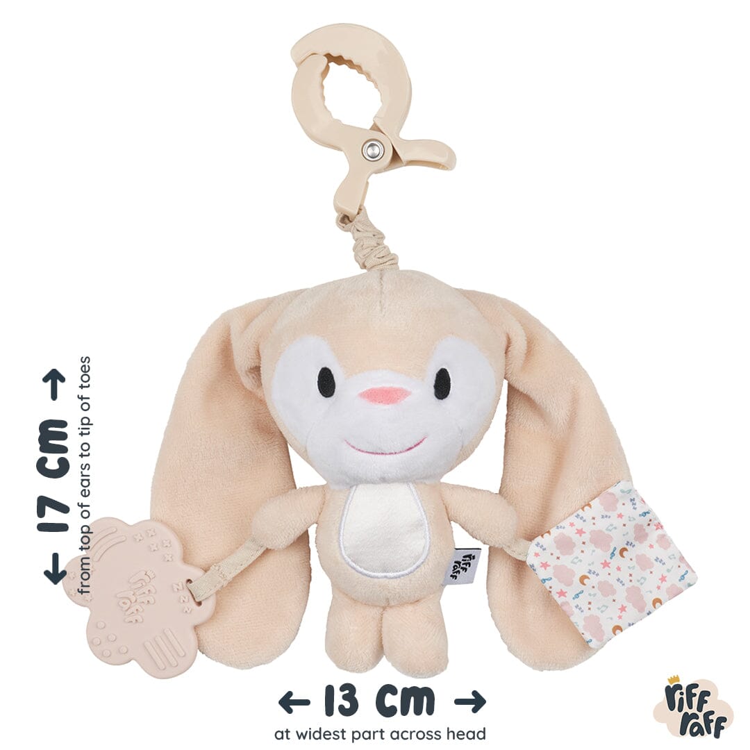 Sensory Pram Toy - Clover The Bunny - Riff Raff Baby UK