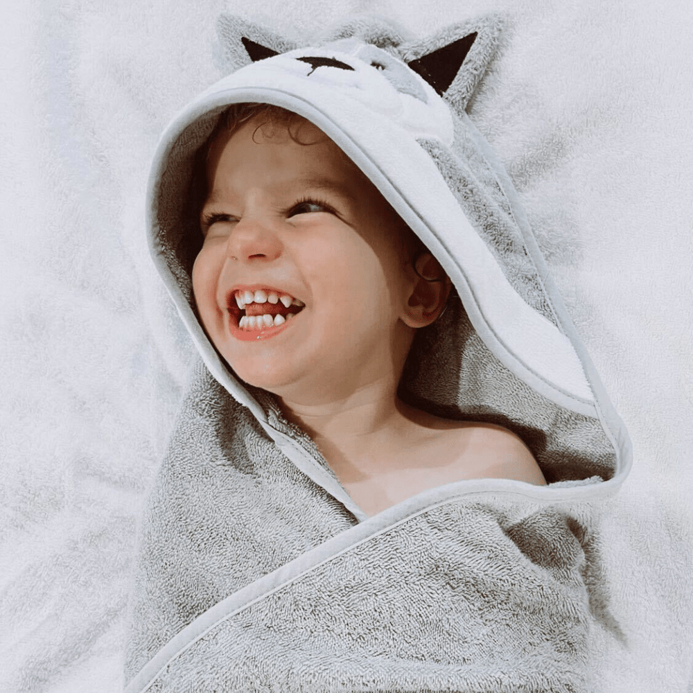 Racoon Riff Raff Hooded Towel - Bandit The Raccoon – Riff Raff Baby UK