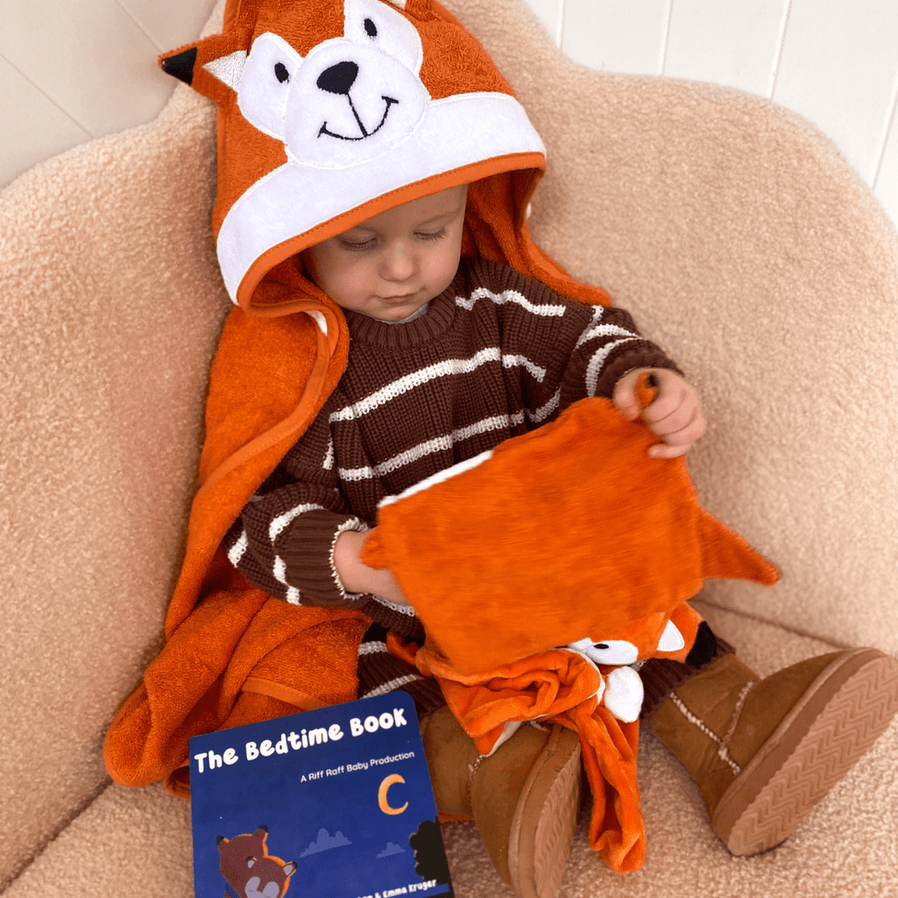 
                      
                        Hooded Towel - Riff The Fox - Riff Raff Baby UK
                      
                    