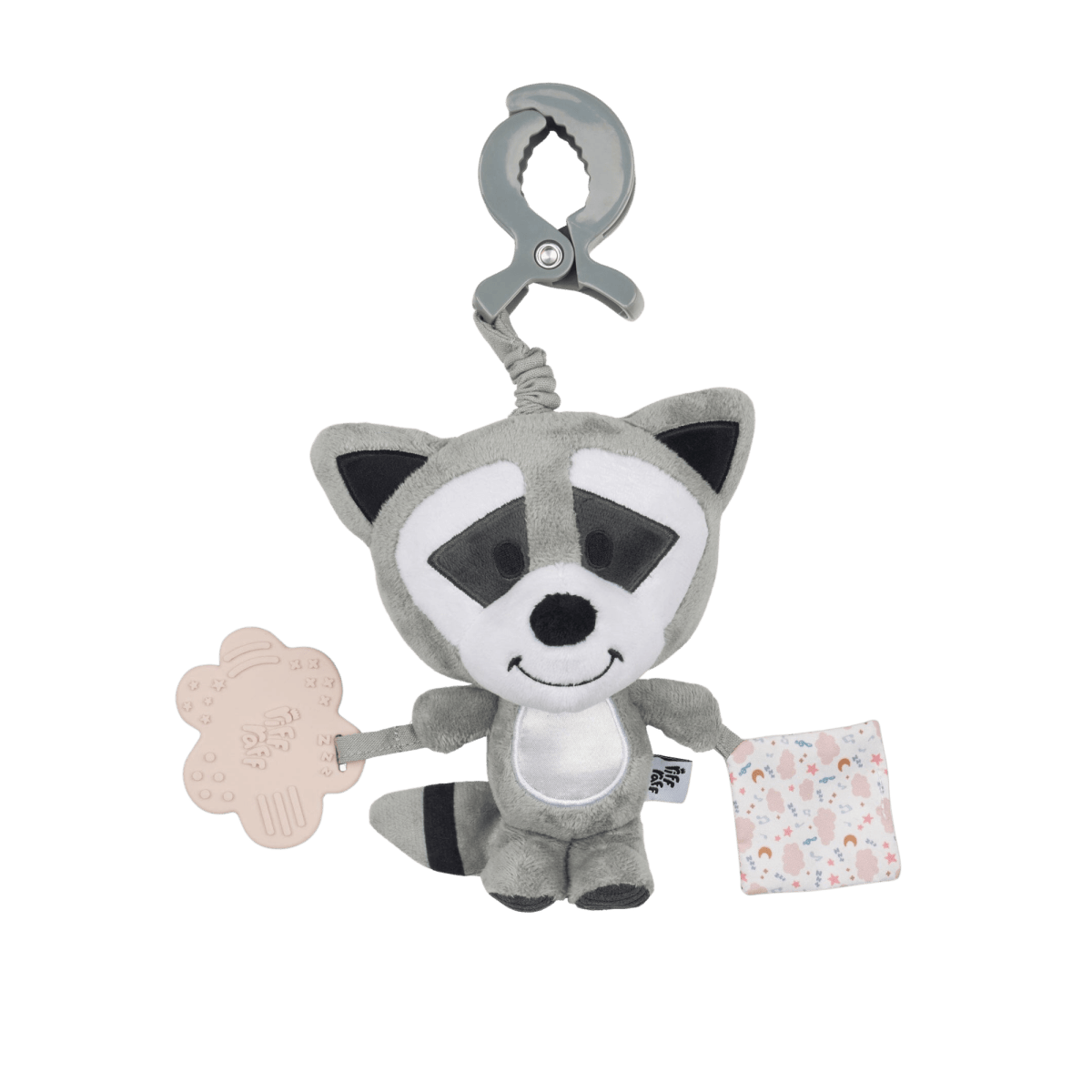Sensory Pram Toy - Bandit The Raccoon - Riff Raff Baby UK