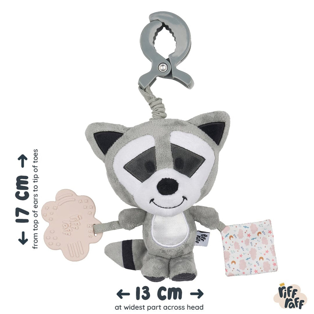 
                      
                        Sensory Pram Toy - Bandit The Raccoon - Riff Raff Baby UK
                      
                    