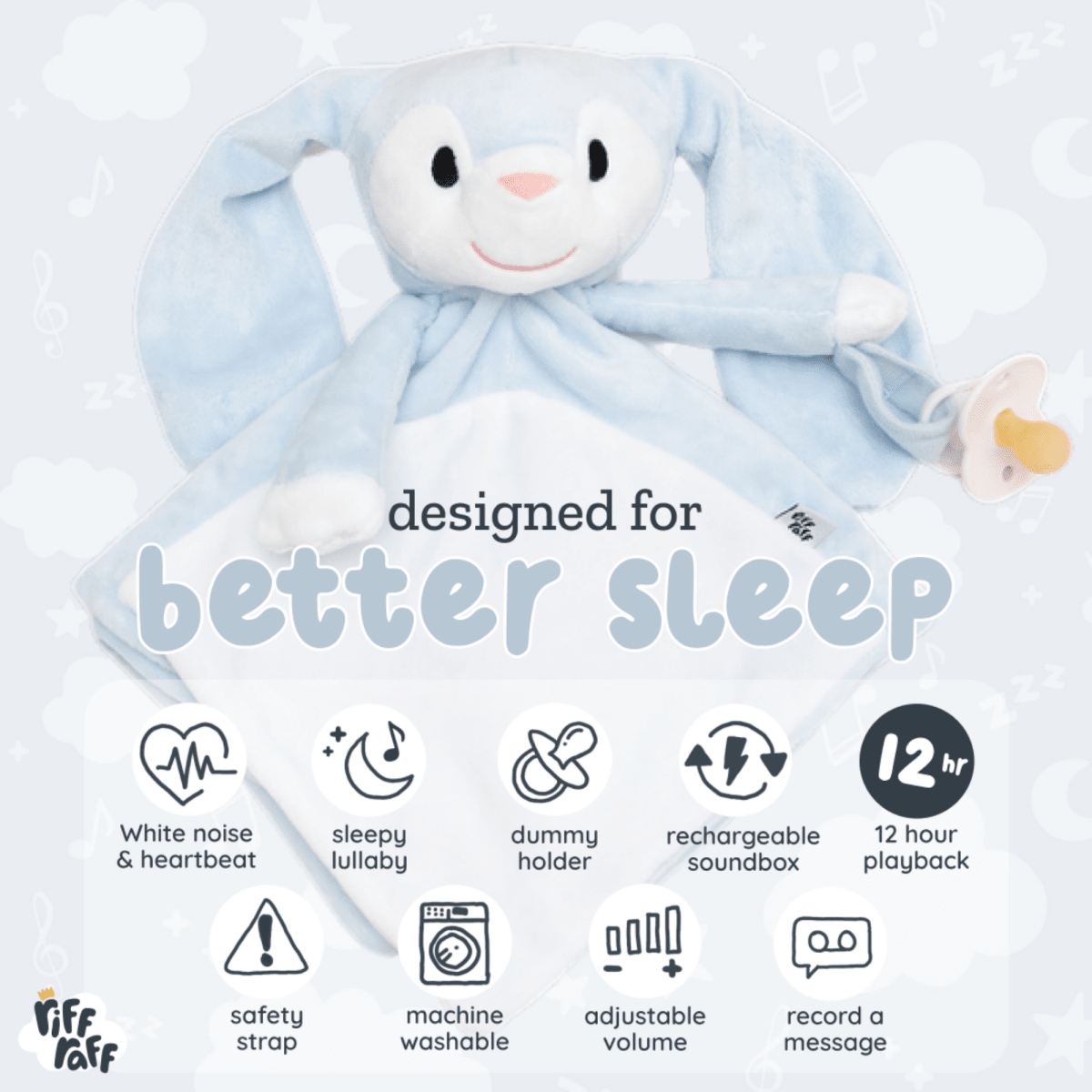 Sleep Toy - Billy the Bunny - Riff Raff Baby UK